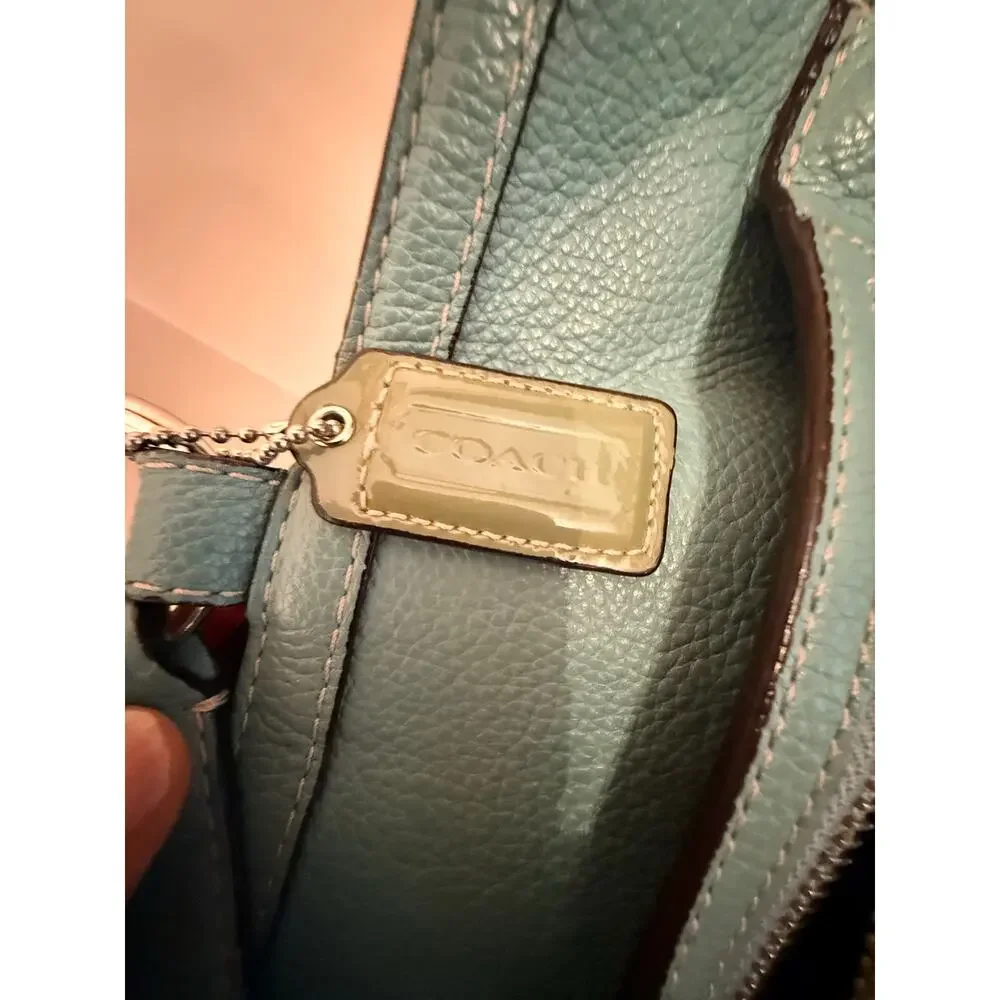 NWOT Coach Penelope Leather Satchel(F14684) green pebbled leather Shoulder bag